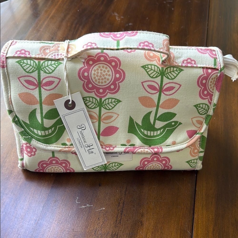 Primrose Hill by Conair Cream, Green, Pink Makeup Bag